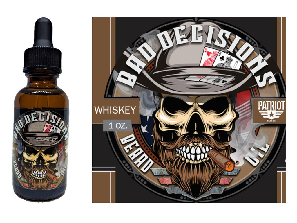 Bad Decisions 1oz Natural Beard Oil Whiskey