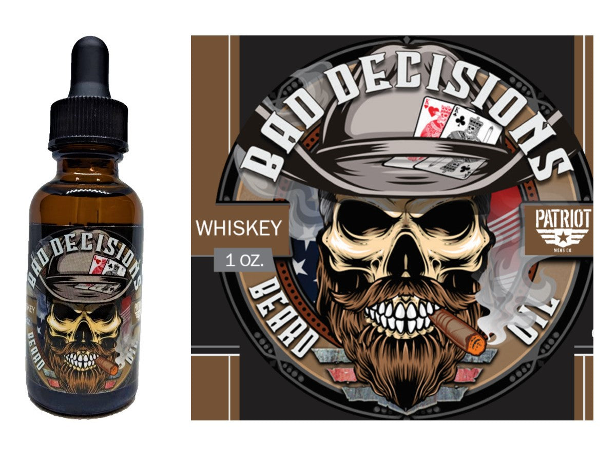 Bad Decisions 1oz Natural Beard Oil Whiskey