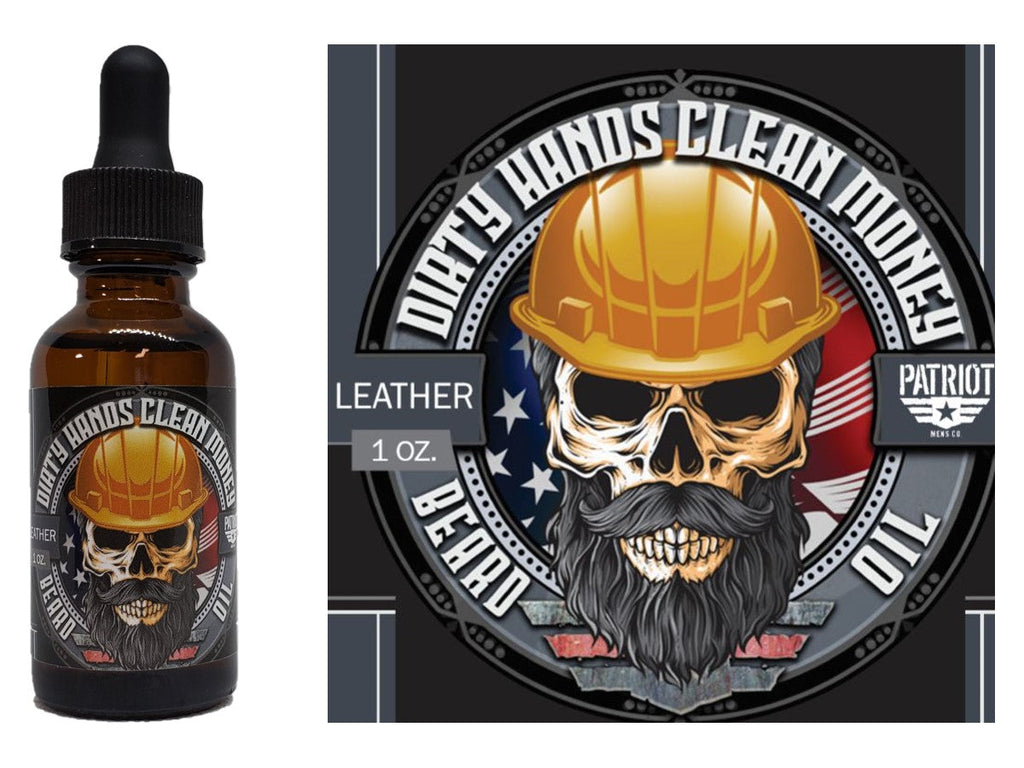 Dirty Hands Clean Money 1oz Natural Beard Oil  Leather and Oakmoss