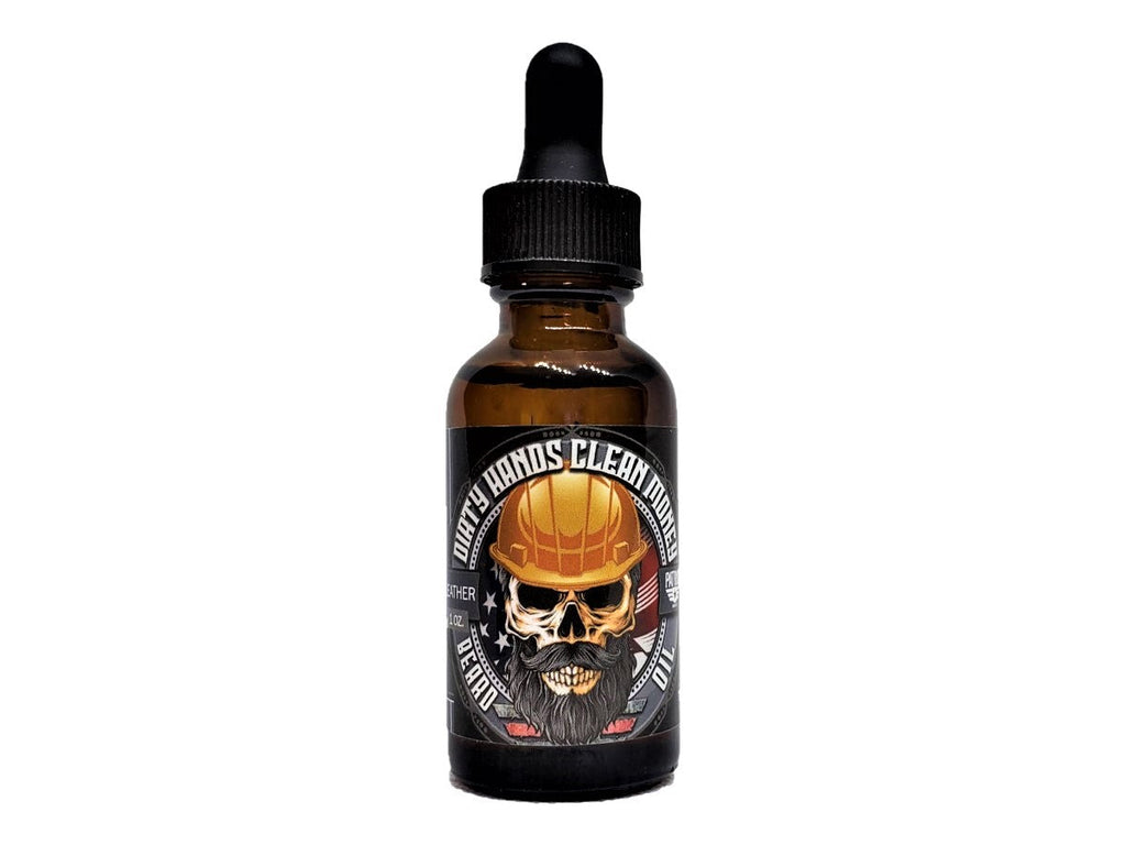 Dirty Hands Clean Money 1oz Natural Beard Oil  Leather and Oakmoss